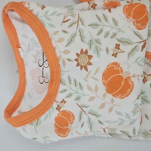 Jessica Simpson | NWOT Girls Fall Multi-Color Pumpkins Pajama Set Sz 4T - Picture 4 of 7